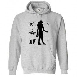 Anubis Egyptian Silhouette Classic Unisex Kids and Adults Pullover Hoodie						 									 									